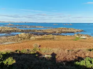 Au bout de l'île Callot à Carantec, s'ouvre la baie de Morlaix