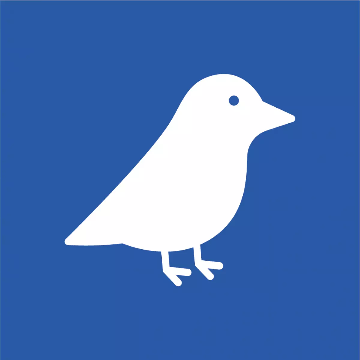 Mascotte fond bleu carré