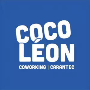 Logo fond bleu carré