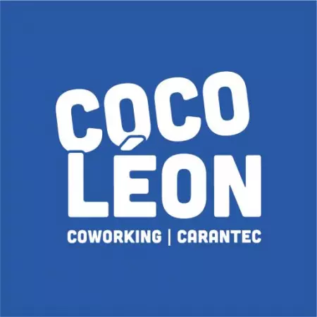 Logo fond bleu carré