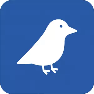 Mascotte fond bleu rond