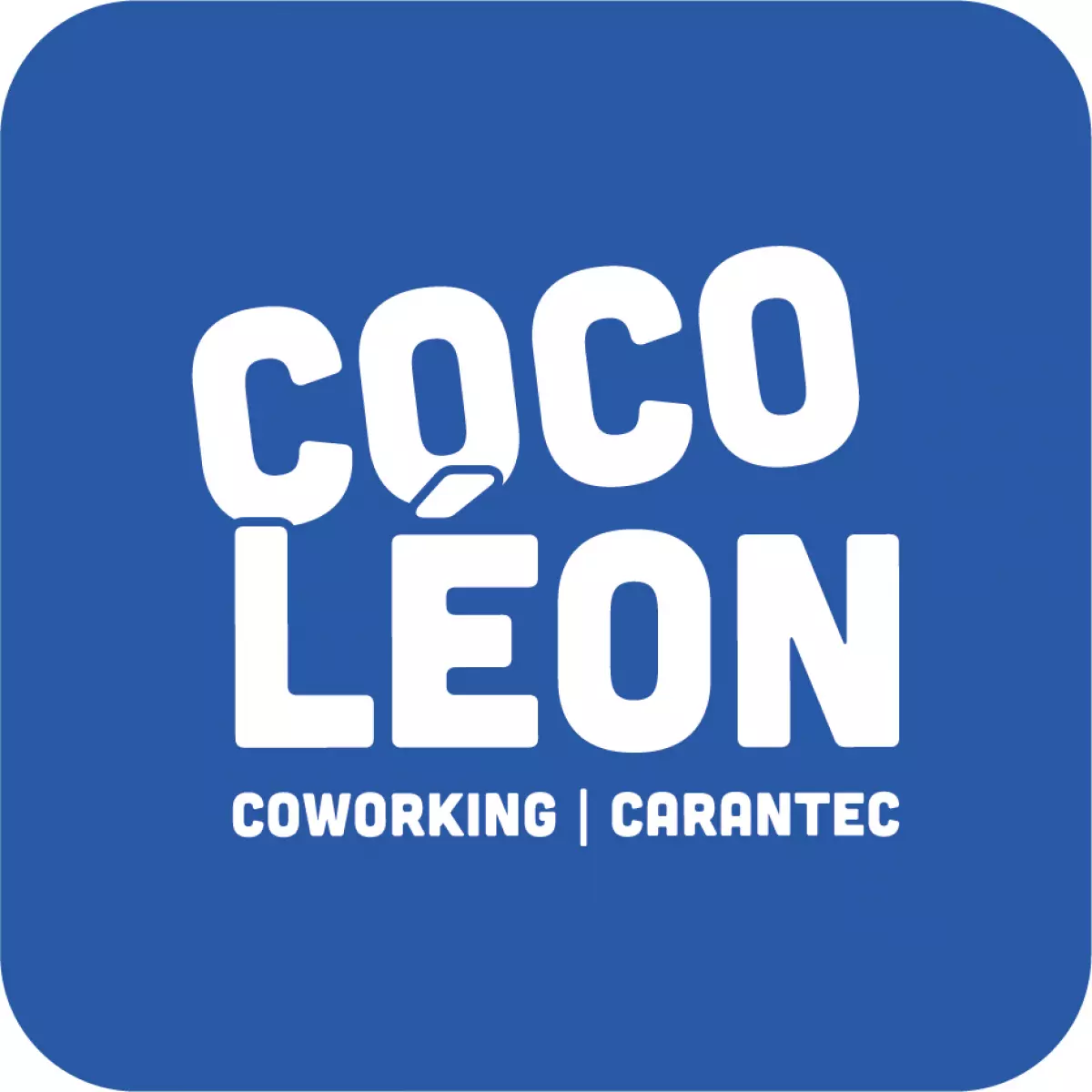 Logo fond bleu bord rond