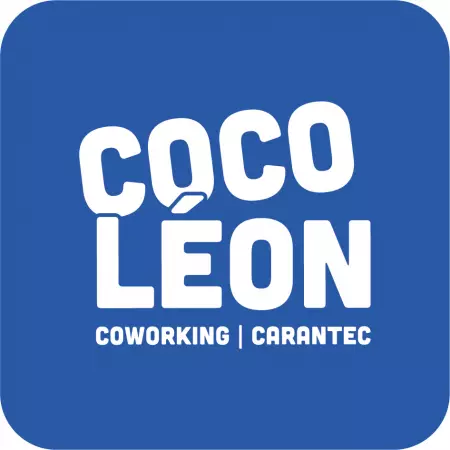 Logo fond bleu bord rond