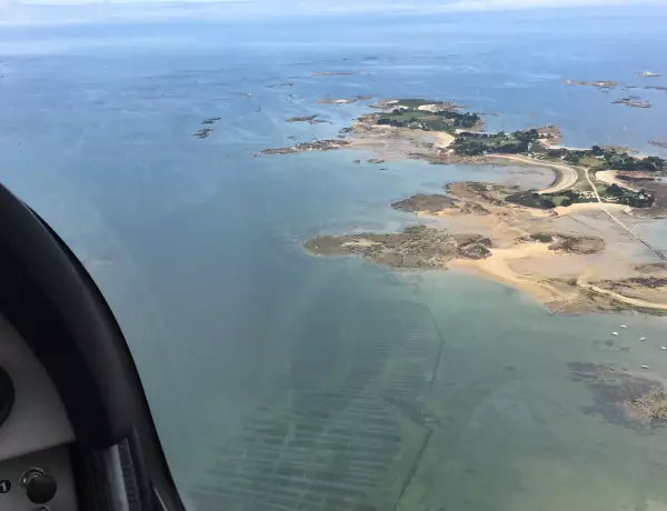 Ile Callot seen from the sky in a microlight