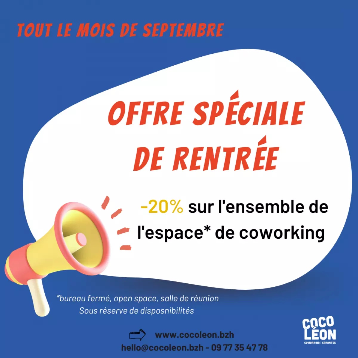 Offre spéciale rentrée